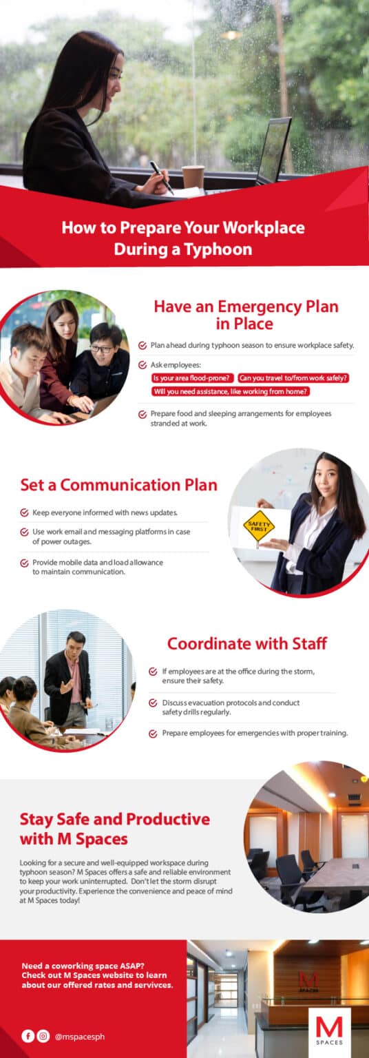 How to Prepare your Workplace during Typhoon Infographics
