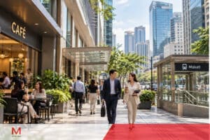 Business district near coworking spaces in Makati